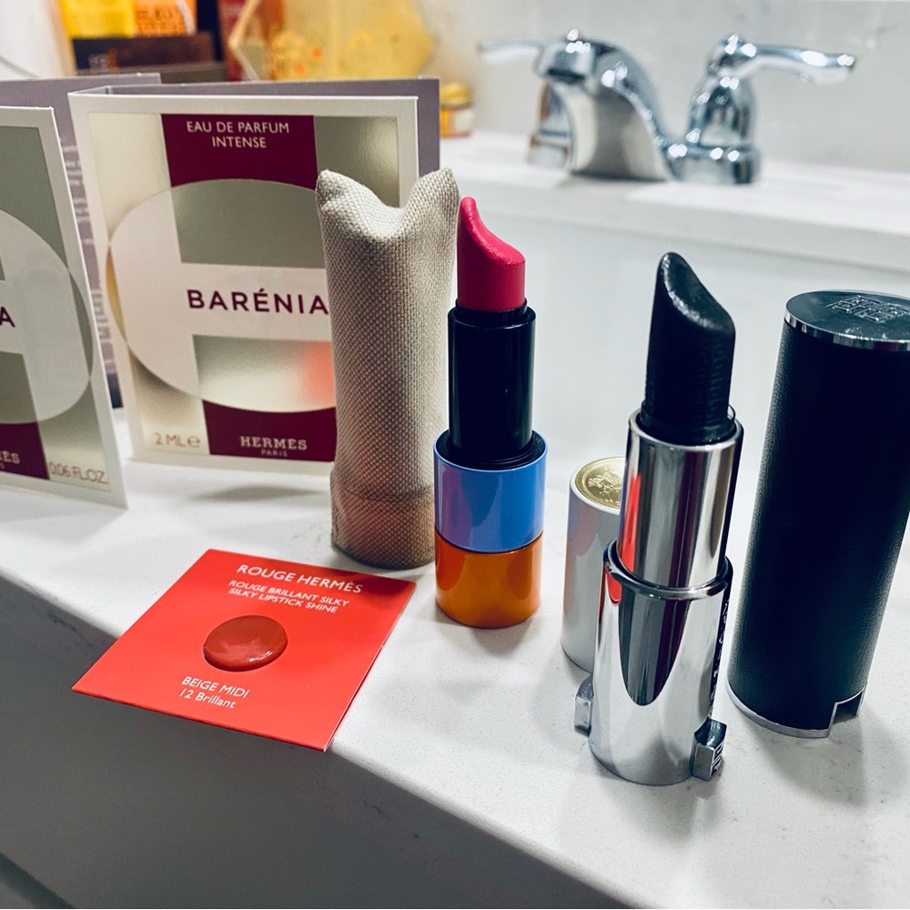 Hermès Lipstick in Orange and Givenchy
